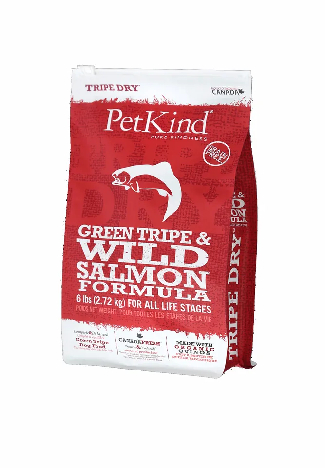 15% OFF: PetKind Green Tripe & Wild Salmon Grain-Free Dry Dog Food