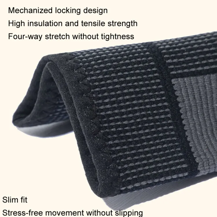 1pair Anti-Slip Compression Straps Keep Warm And Lengthen Knee Pads, Size: S(Plus Velvet Orange)