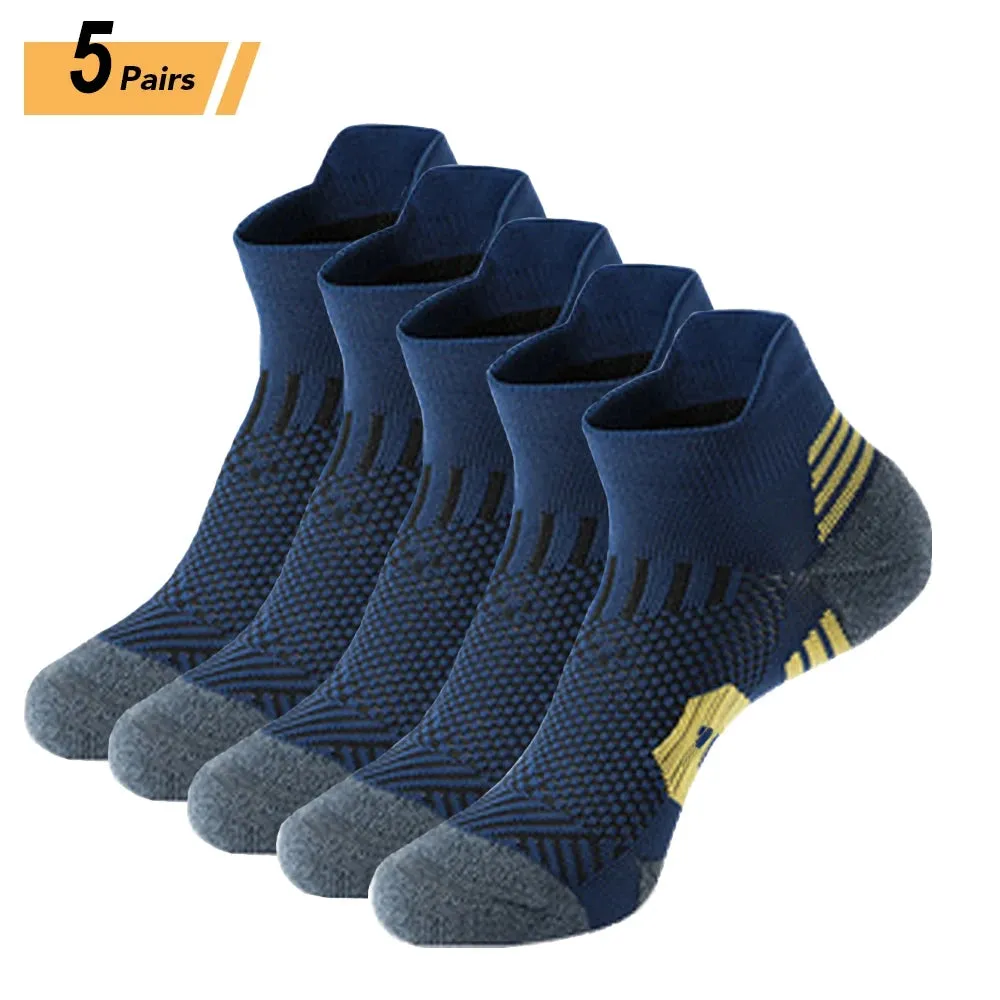 5Pairs Men Ankle Quick Dry Sports Running Socks