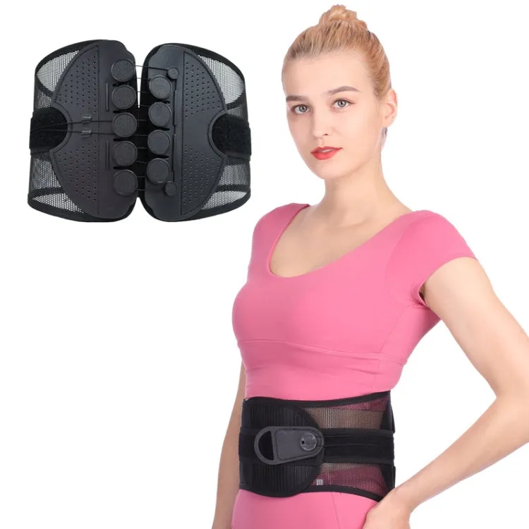 Adjustable Breathable Mesh Lumbar Support Belt, Specification: XL(Black)