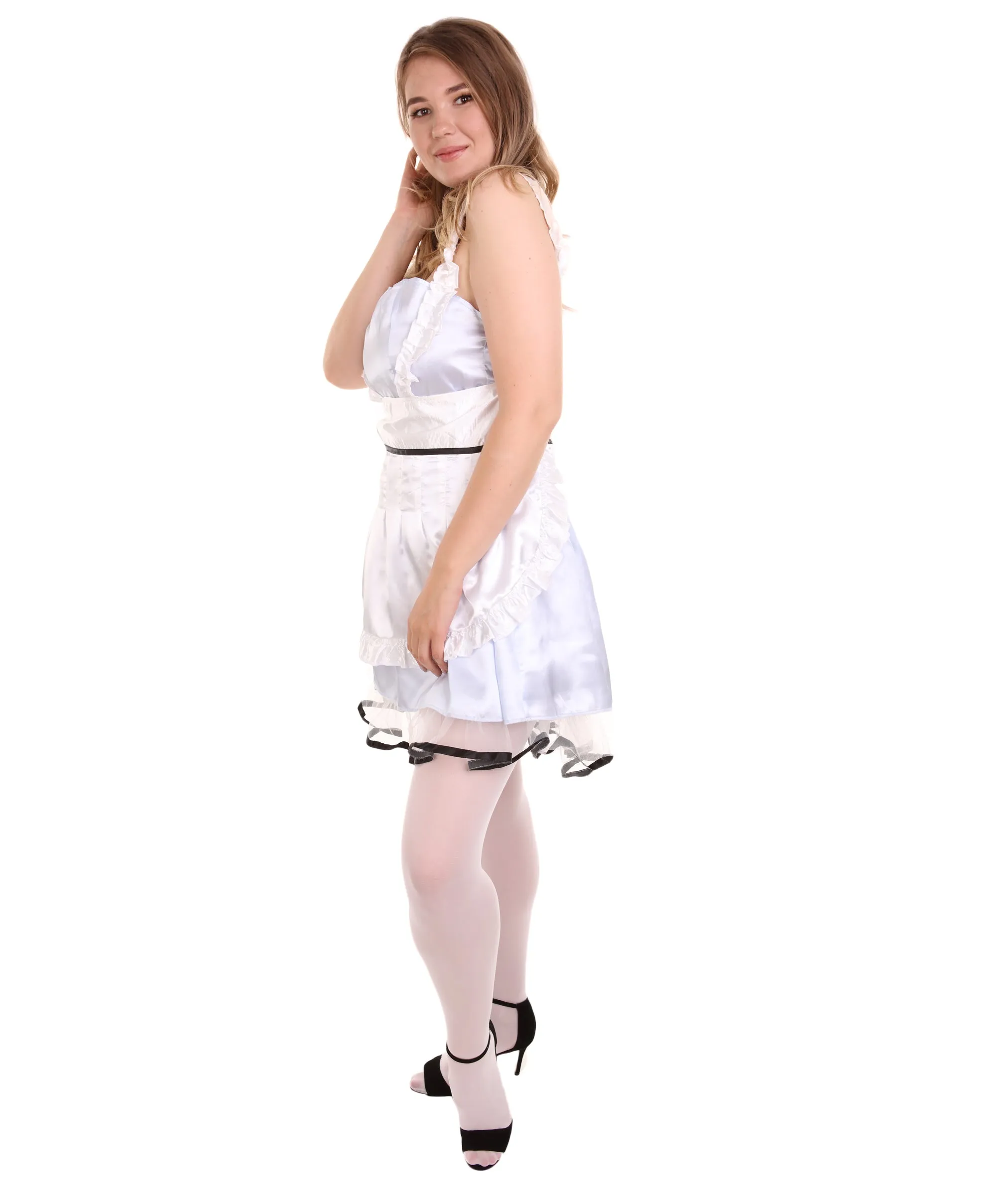 Adult Women's Sexy French Maid Uniform Costume | Light Blue Cosplay Costume