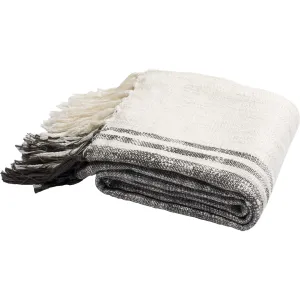 Alfredo Metallic Throw White/Gray/Silver