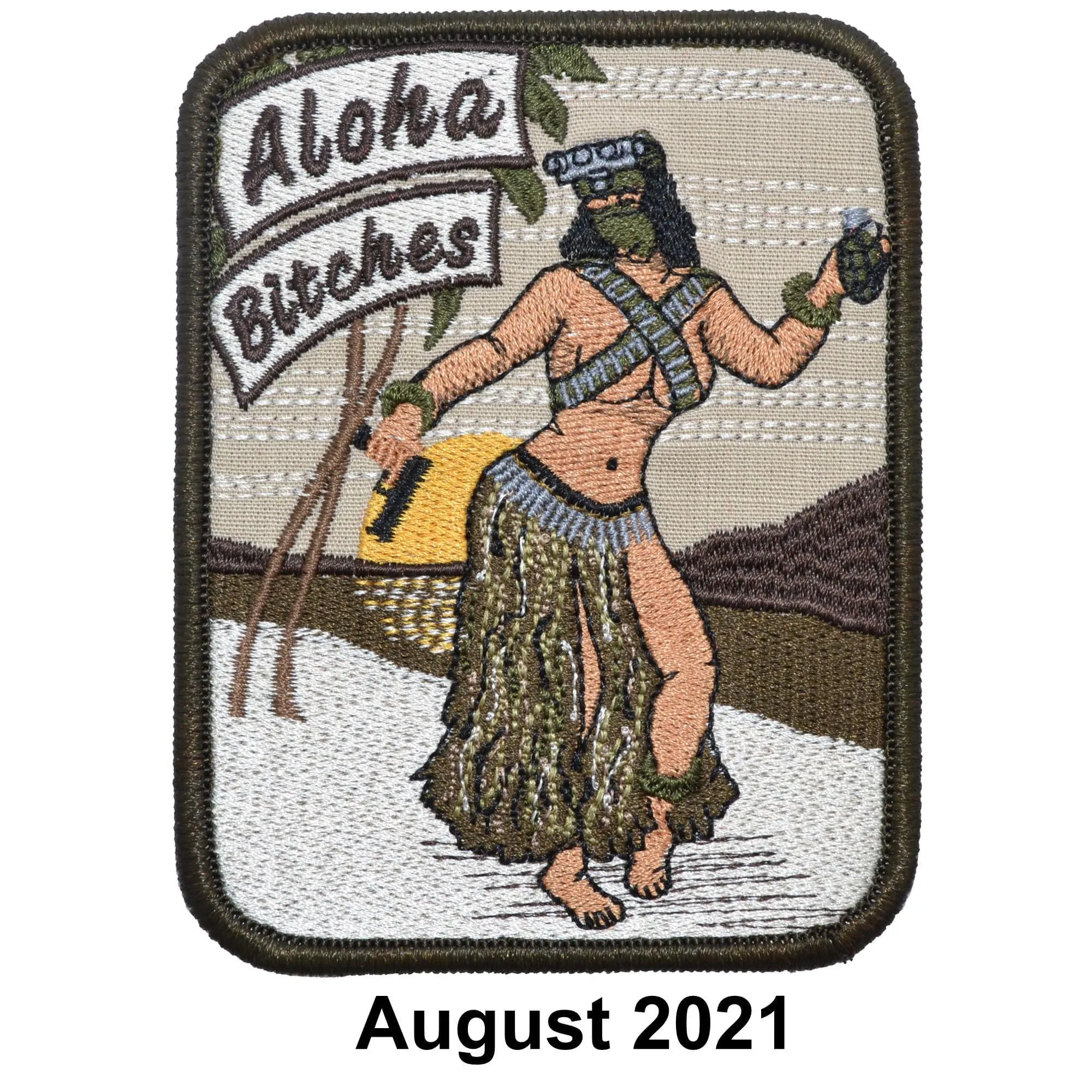 August 2021 Patch of the Month - Tactical Hula Girl