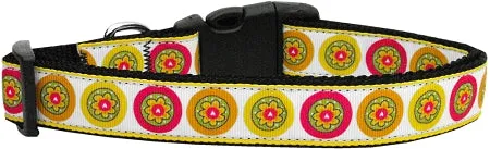 Autumn Daisies Nylon Dog Collar Xl