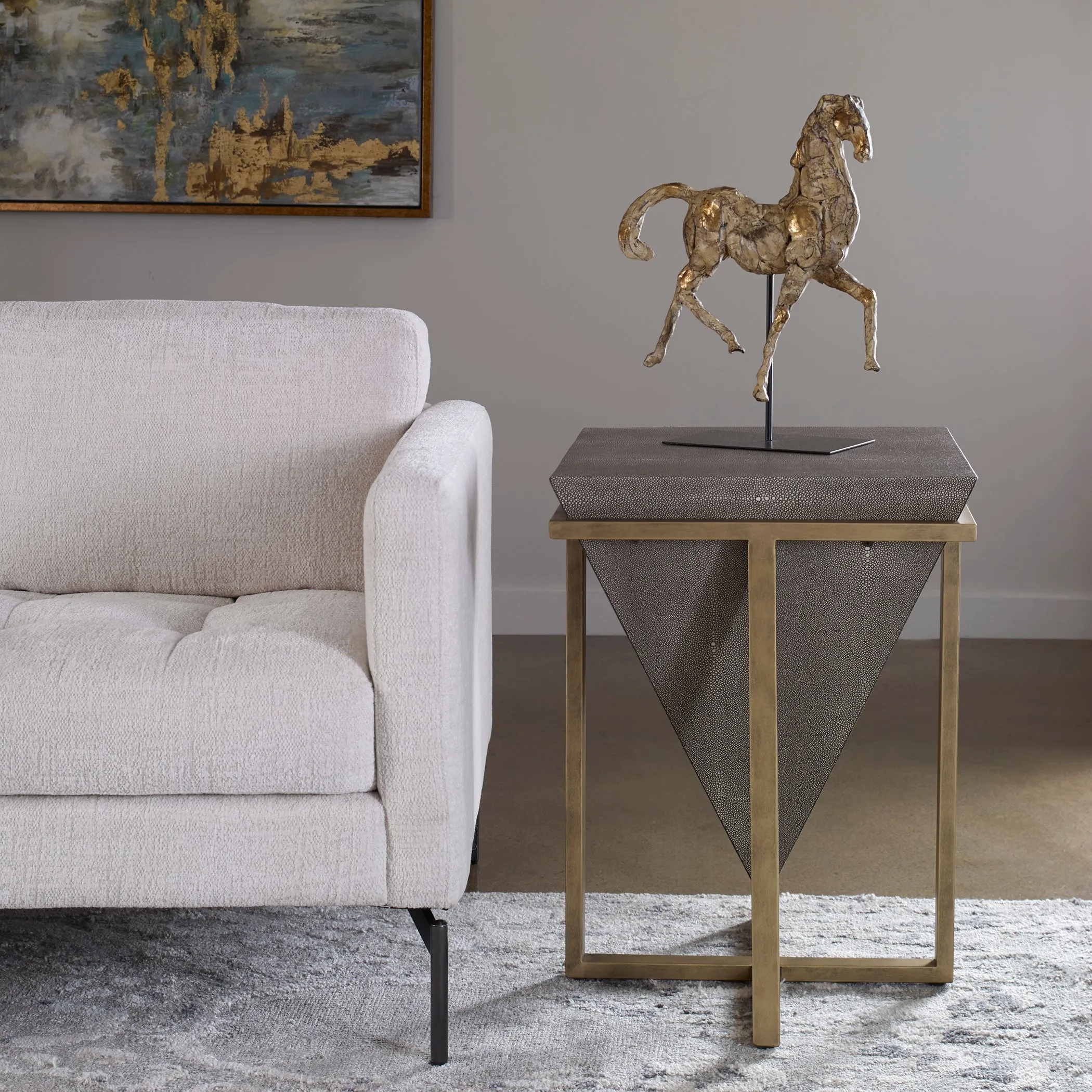 Bertrand Shagreen Accent Table