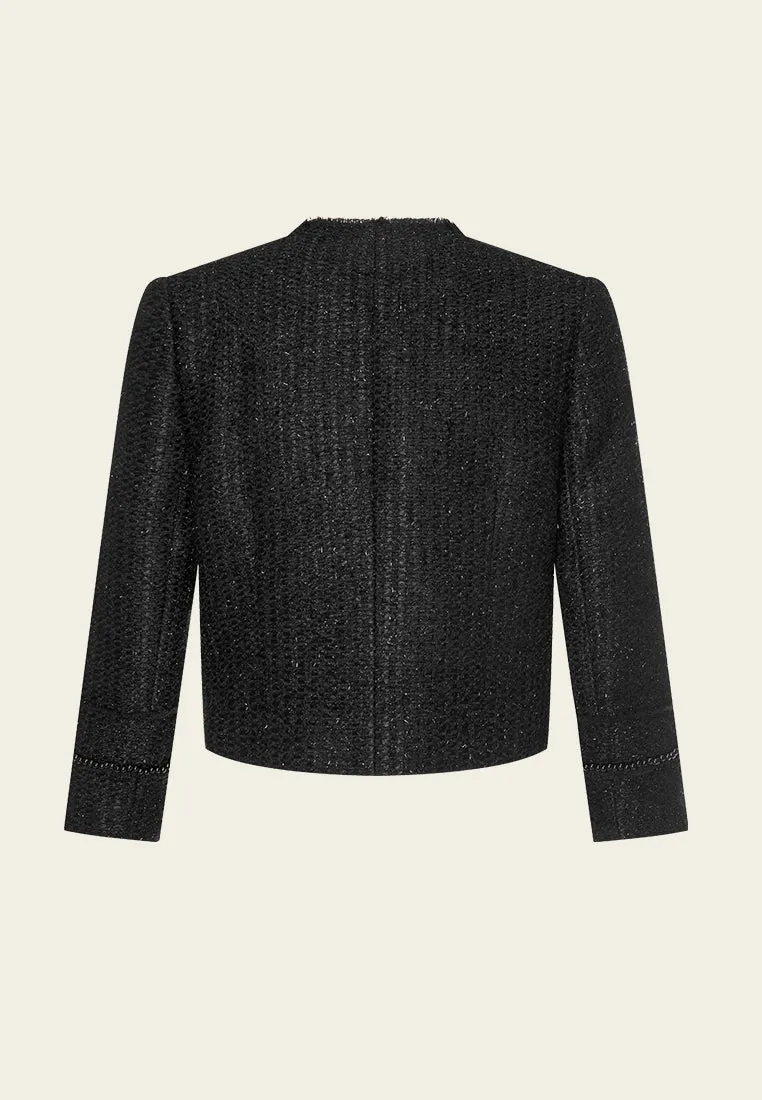 Black Lurex Tweed Jacket