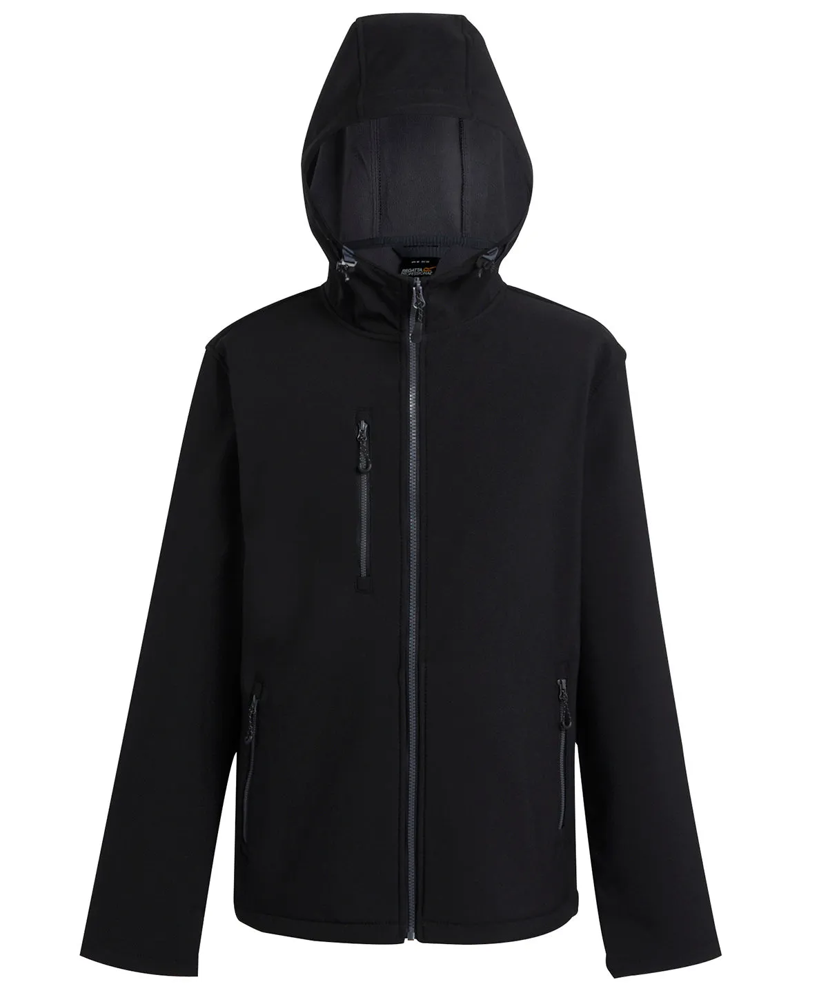 Black/Seal - Navigate 2-layer hooded softshell jacket