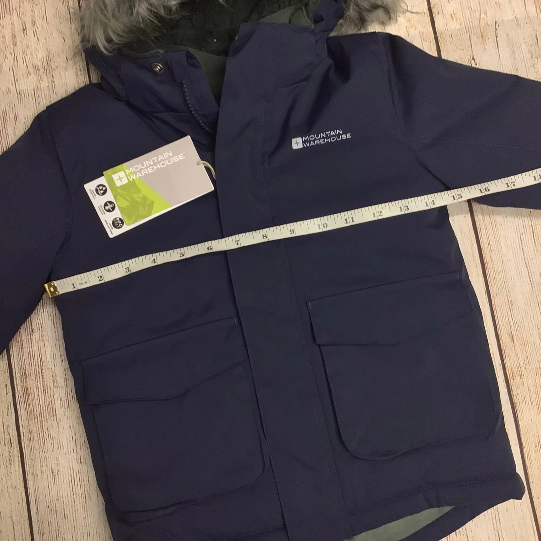 BNWT Mountain Warehouse Indigo Blue Water Resistant Jacket Size 3-4 years