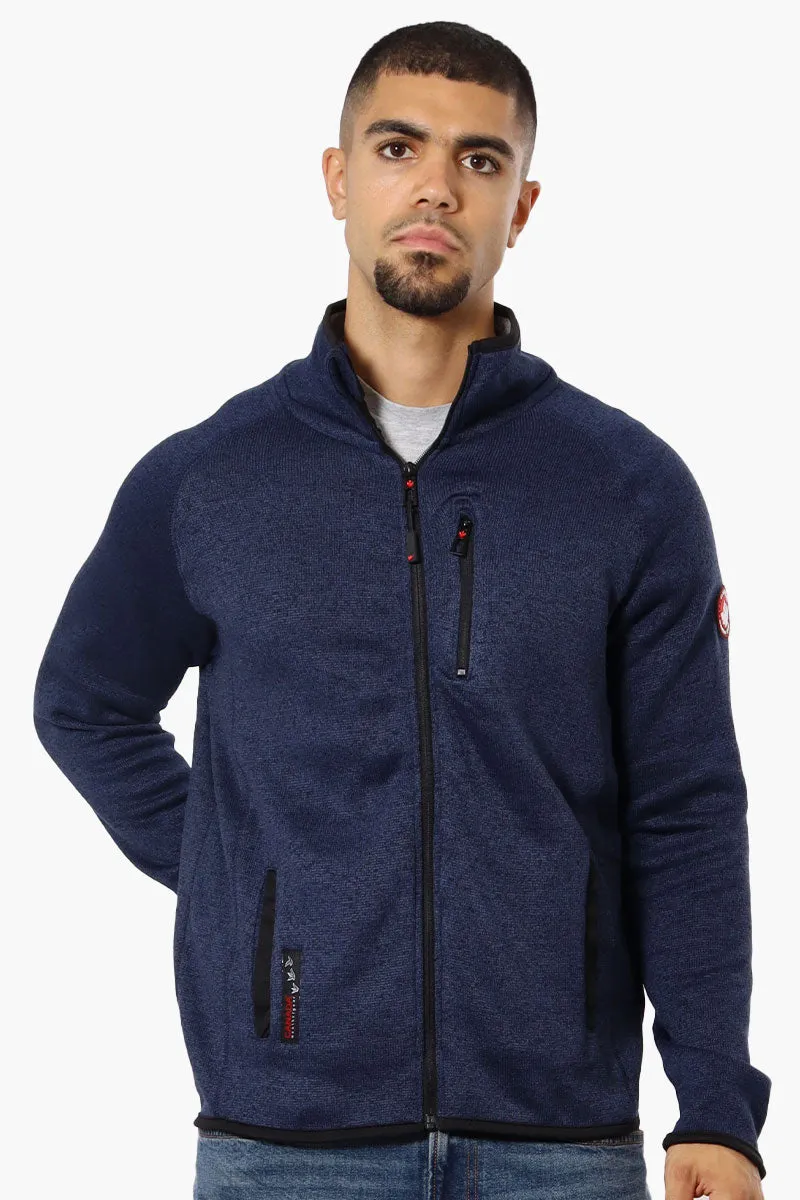 Canada Weather Gear Fleece Full Zip Lightweight Jacket - Navy