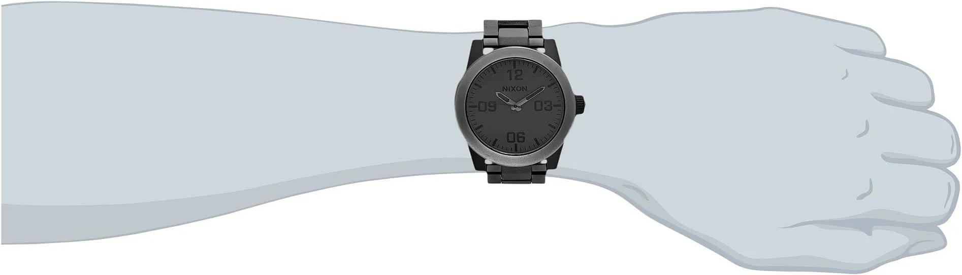 Corporal SS Nixon Watch, Matte Black/Matte Gunmetal