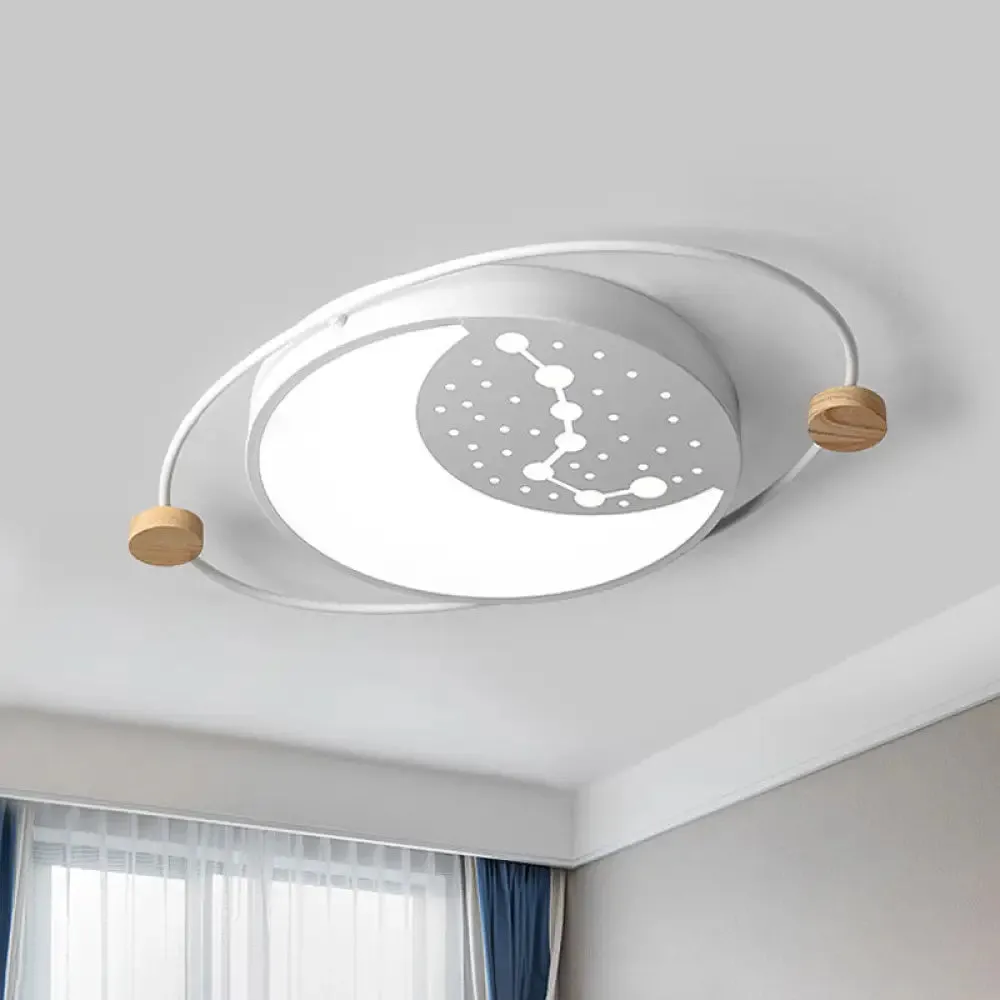 Creative Acrylic LED Flushmount Lighting: Gray/Green/White Ceiling Light with Star Pattern