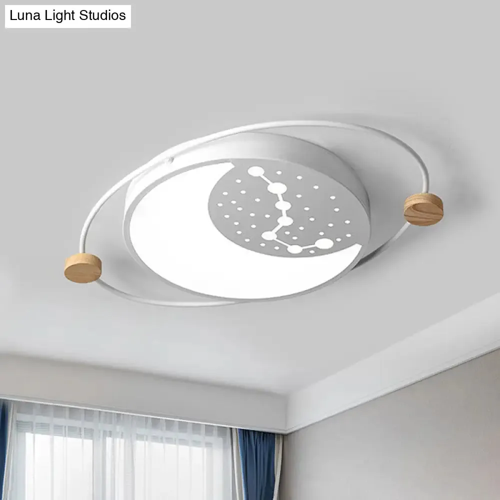 Creative Acrylic LED Flushmount Lighting: Gray/Green/White Ceiling Light with Star Pattern