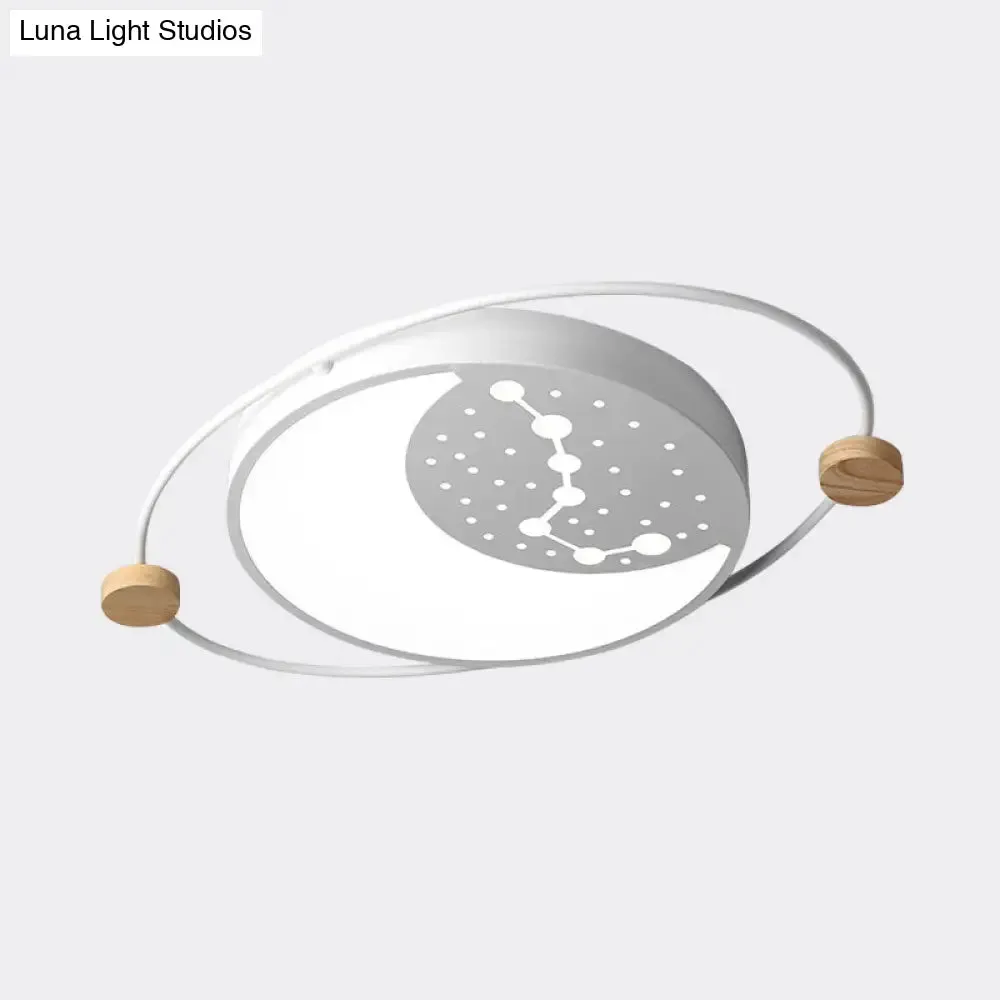 Creative Acrylic LED Flushmount Lighting: Gray/Green/White Ceiling Light with Star Pattern