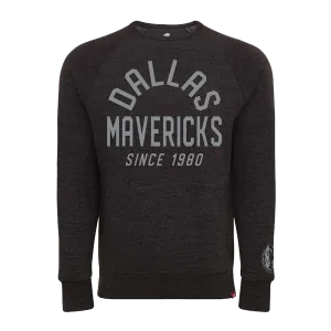 DALLAS MAVERICKS SPORTIQE HEATHER BLACK 1980 CREWNECK