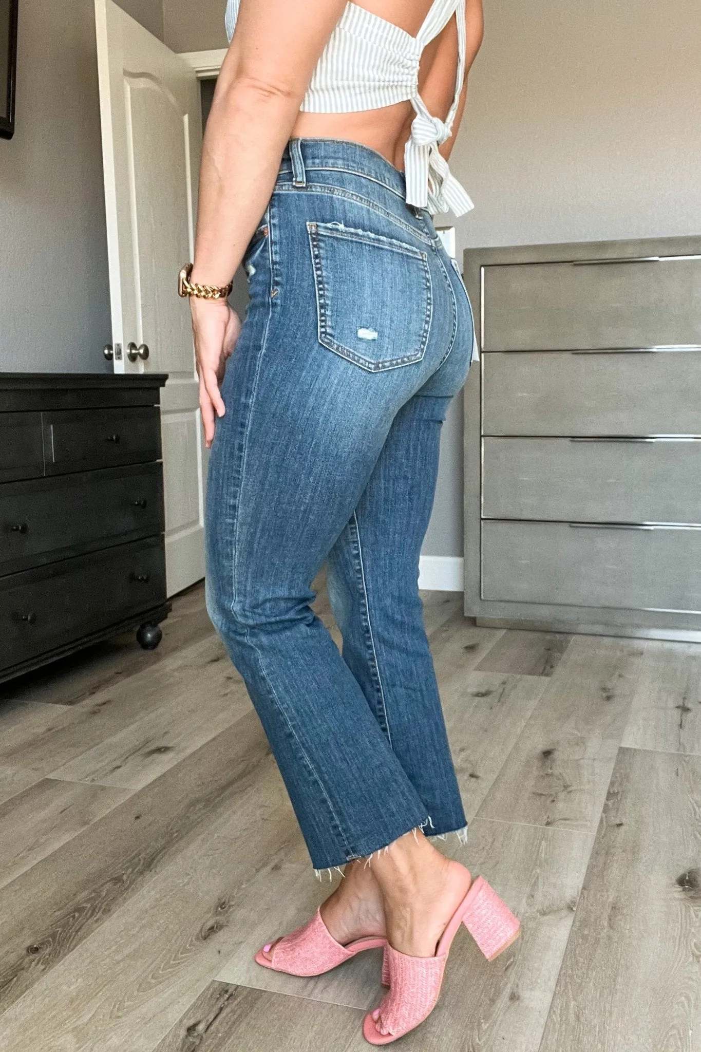 Daze Denim | Shy Girl High Rise Crop Flare | Rumors