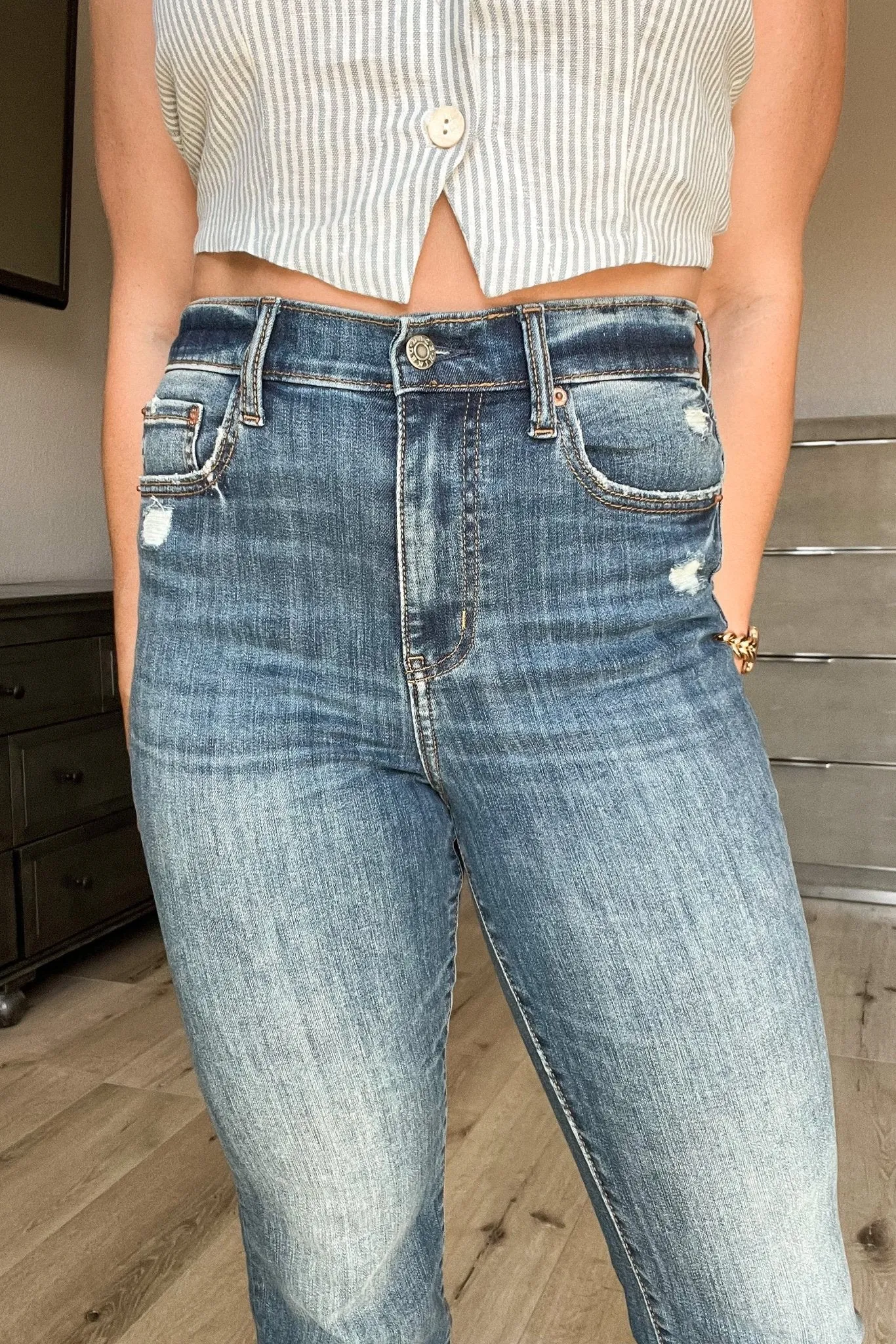 Daze Denim | Shy Girl High Rise Crop Flare | Rumors