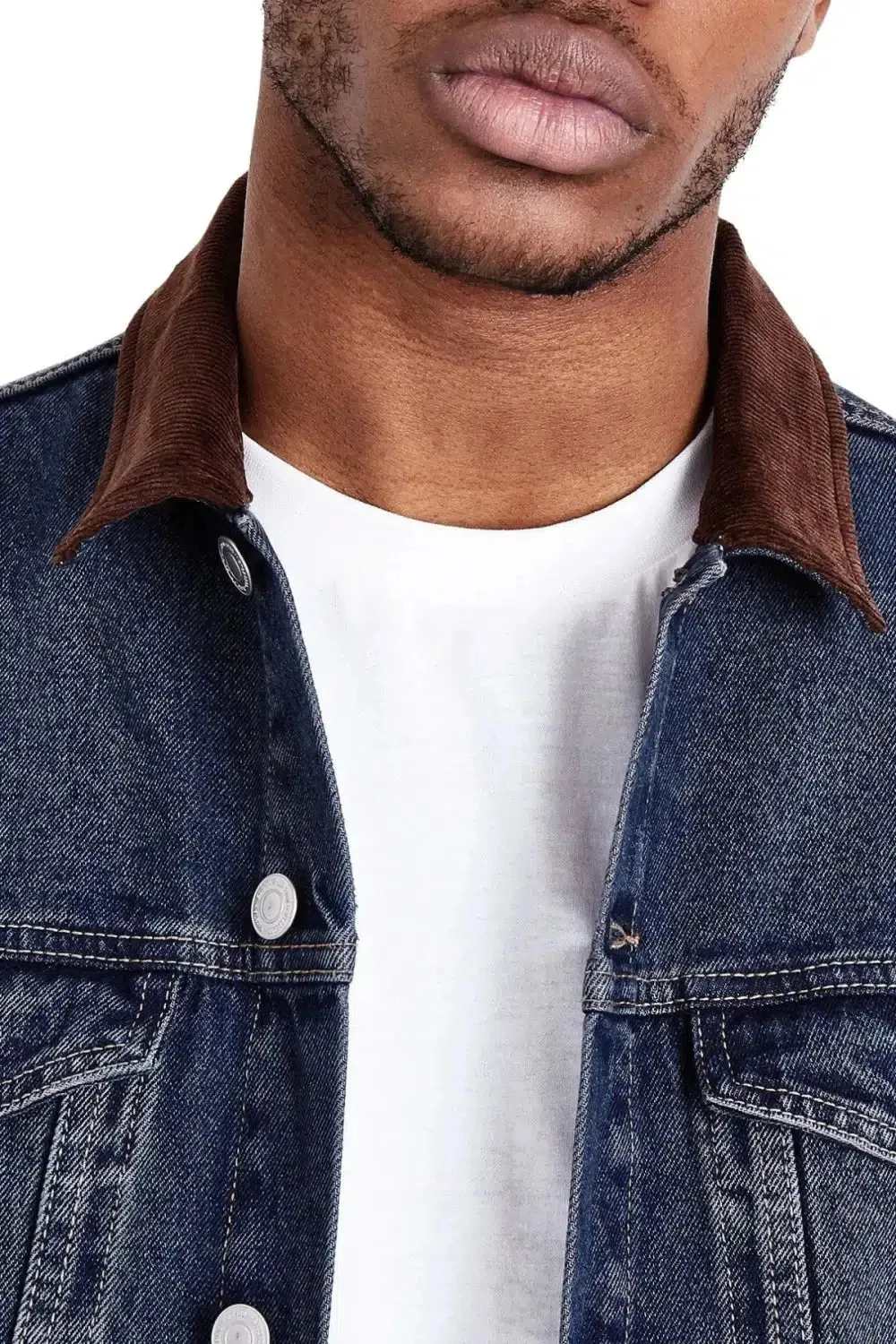 Denim Jacket Cord Collar