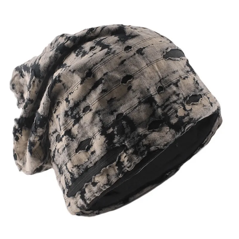 Fashionable Sports Men's Beanie with Ripped Holes - SF1687