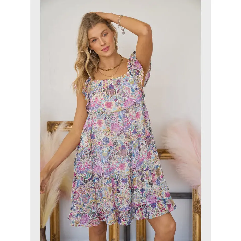 Floral Printed Chiffon Dress