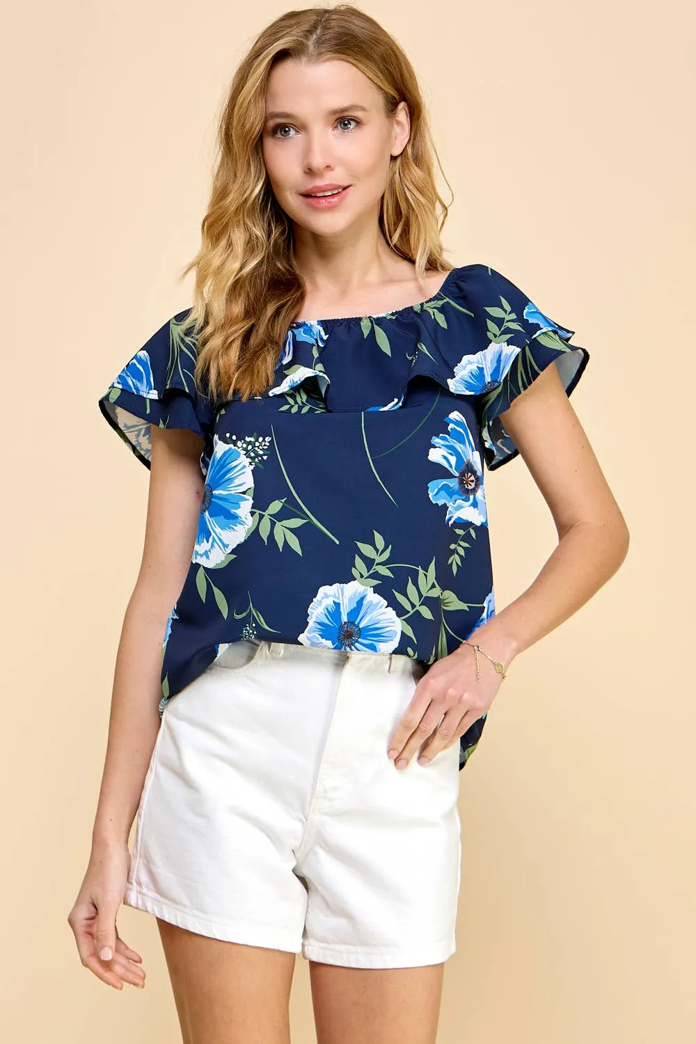 Floral Printed Off Shoulder Top