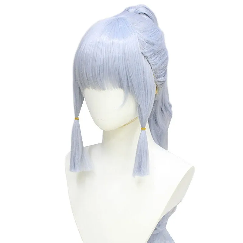 Genshin Impact Kamisato Ayaka Heat Resistant Synthetic Hair Carnival Halloween Party Props Cosplay Wig