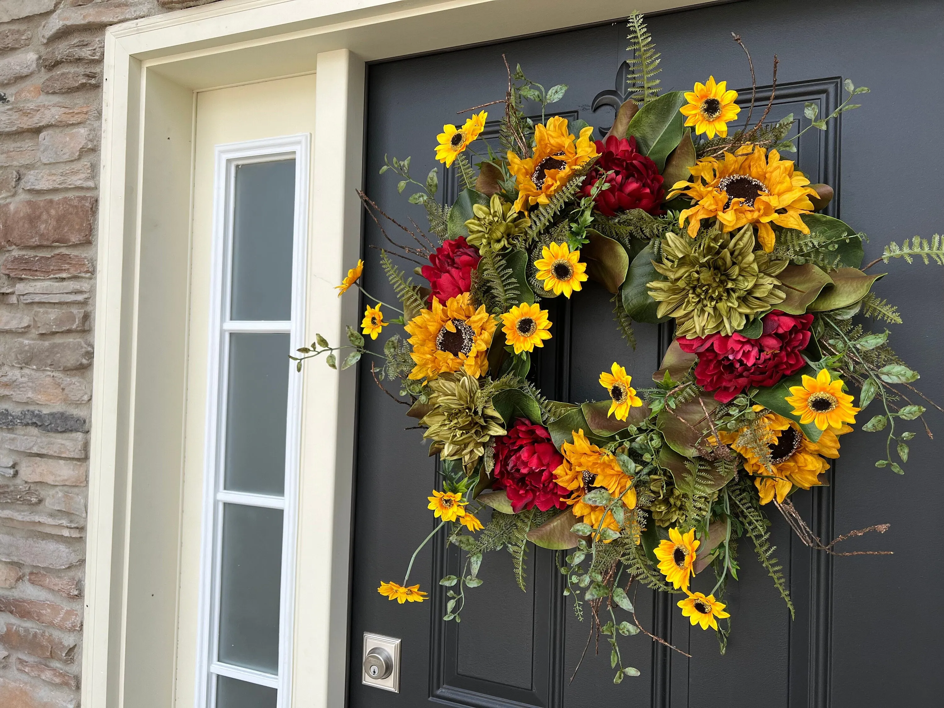 Harvest Sunrise Sunflower Wreath