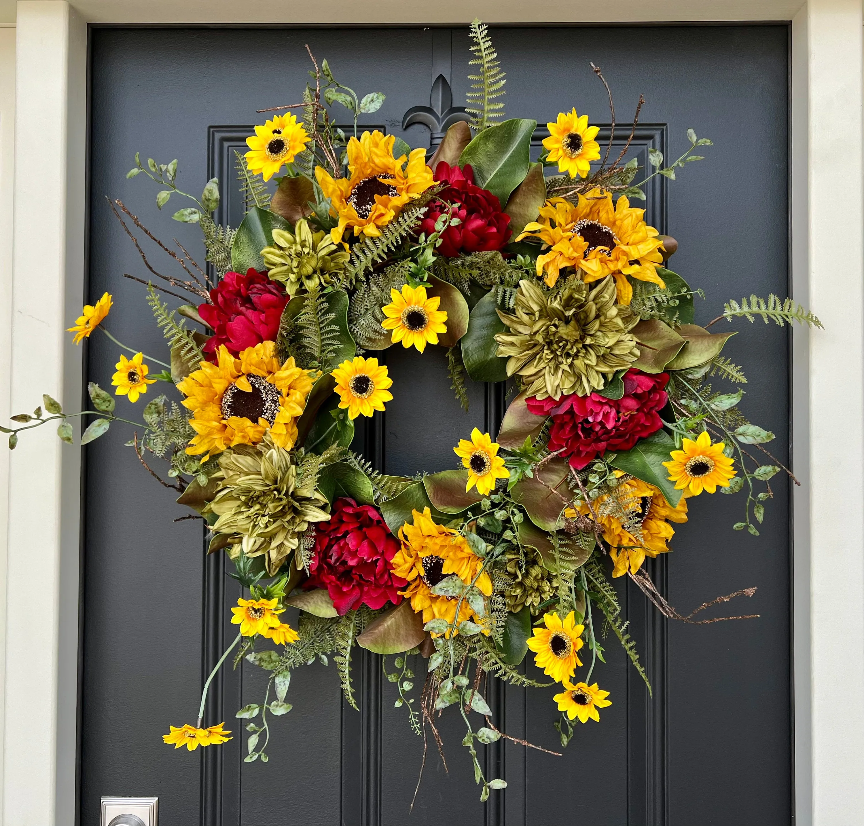 Harvest Sunrise Sunflower Wreath