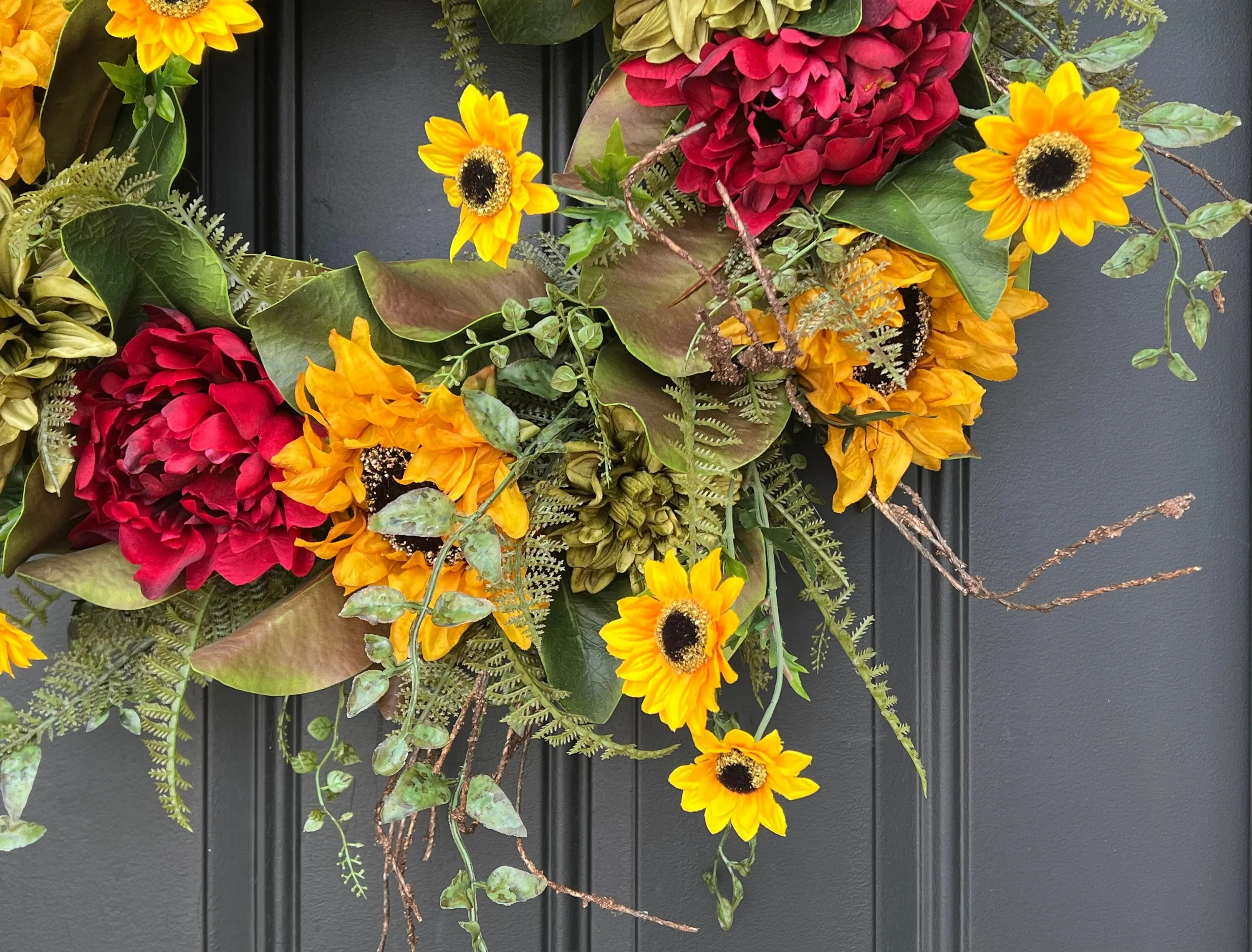 Harvest Sunrise Sunflower Wreath