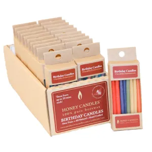 Honey Candles - 20 Pack of Birthday Beeswax Candles - Royal