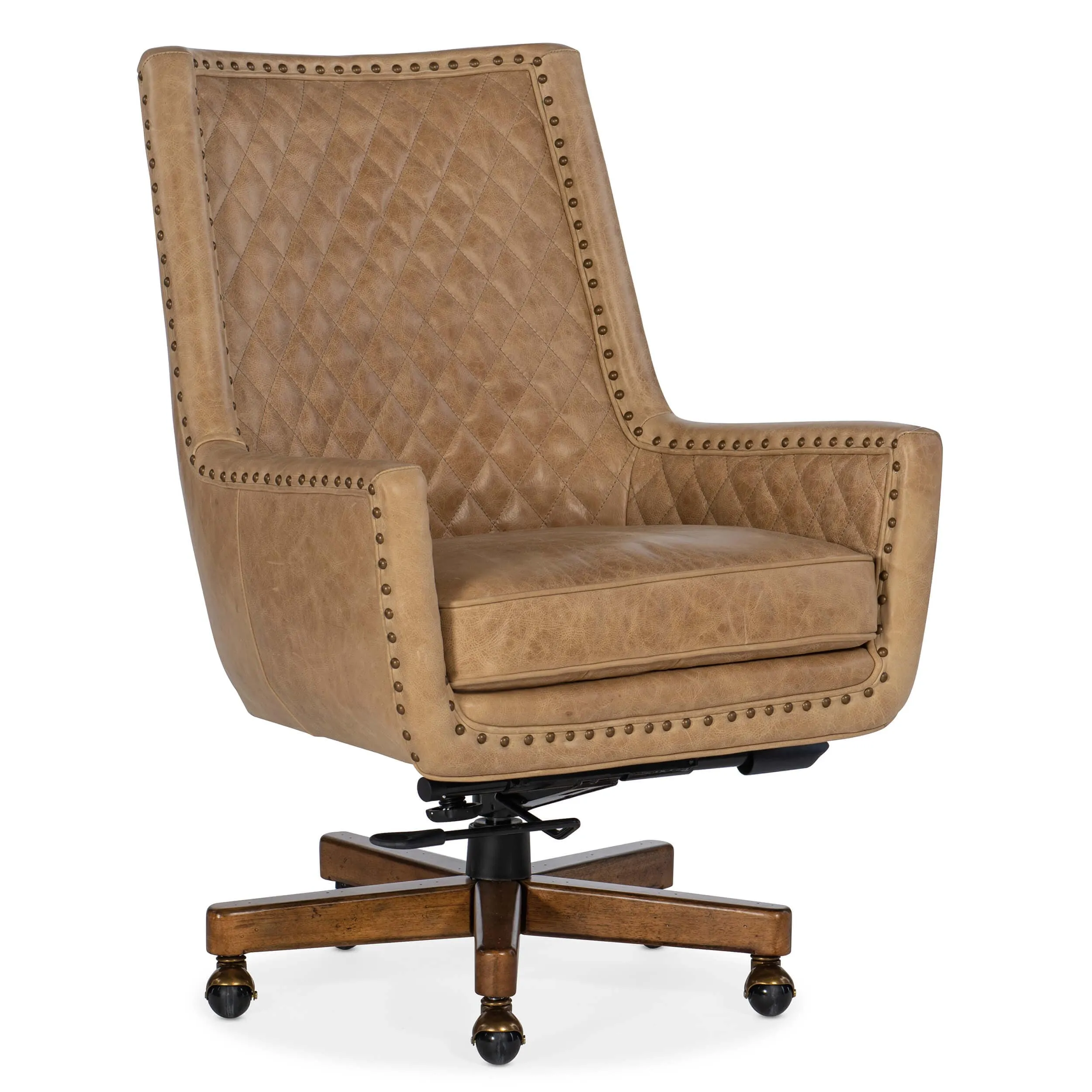 Kent Executive Swivel Tilt Leather Chair, Venerando Bisque