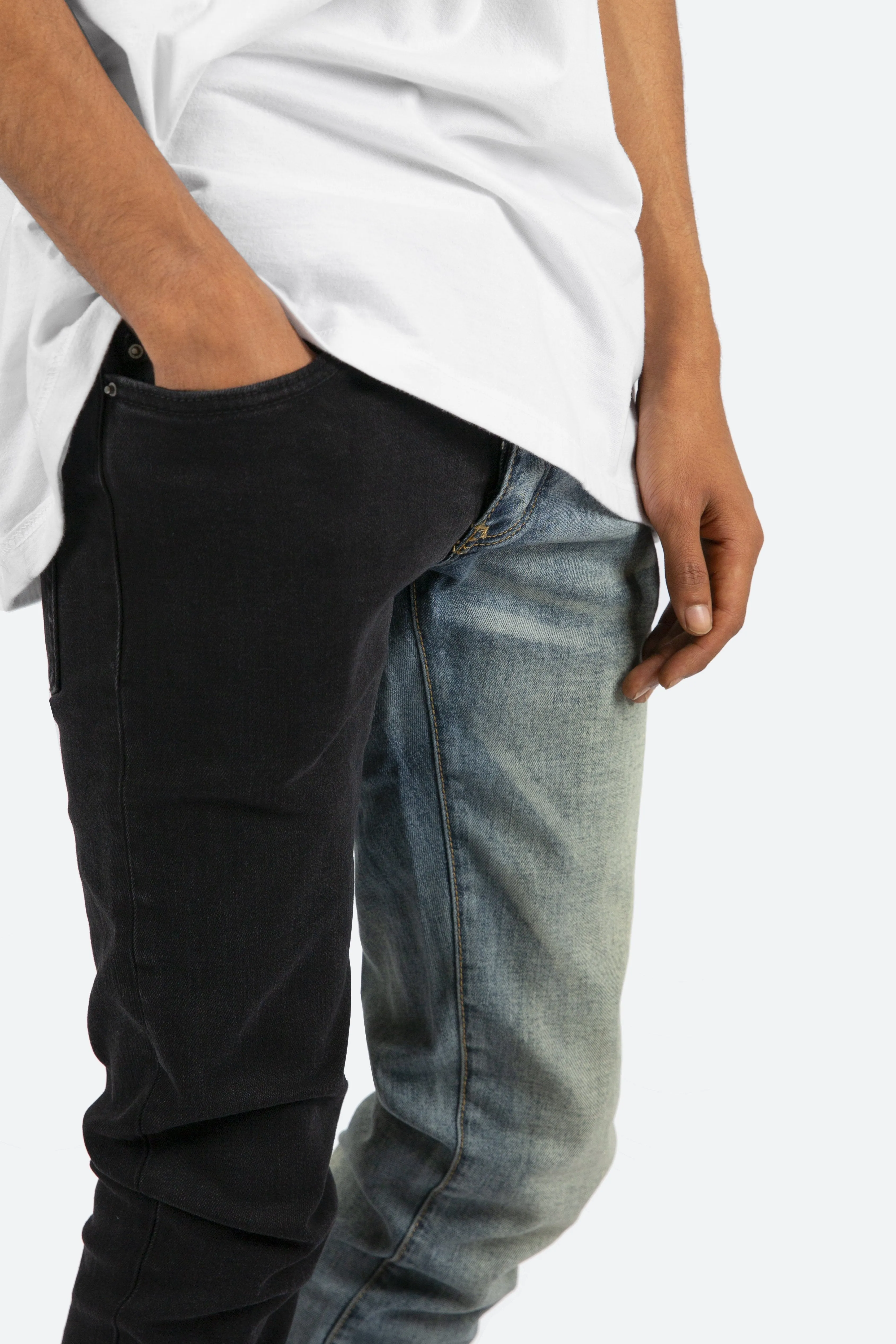 M307 Stretch Denim - Blue/Black