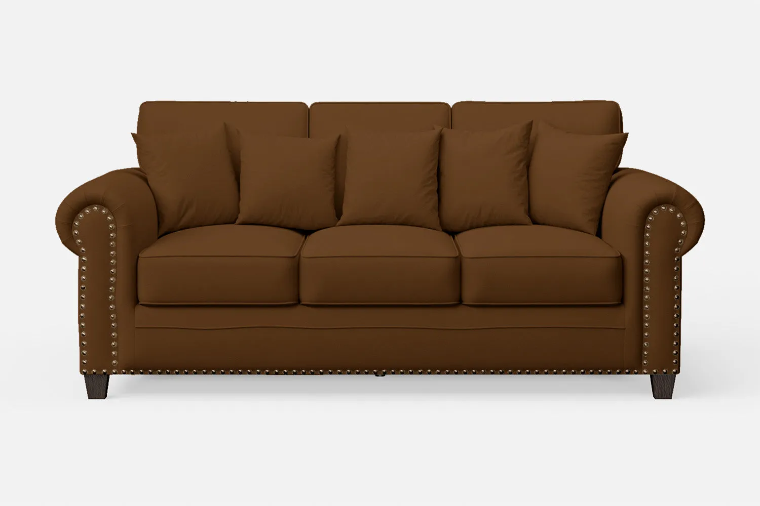 Marano 3 Seater Sofa Walnut Brown Leather