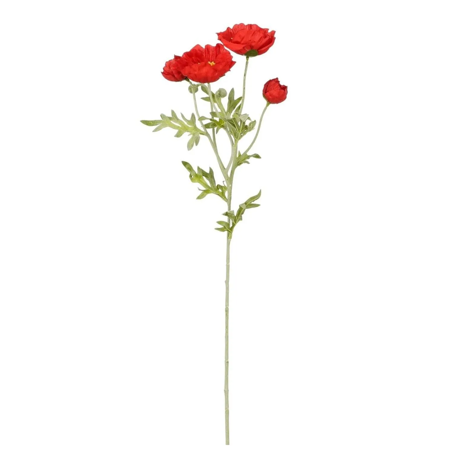 Mica Decorations 62cm Red Artificial Poppy Stem