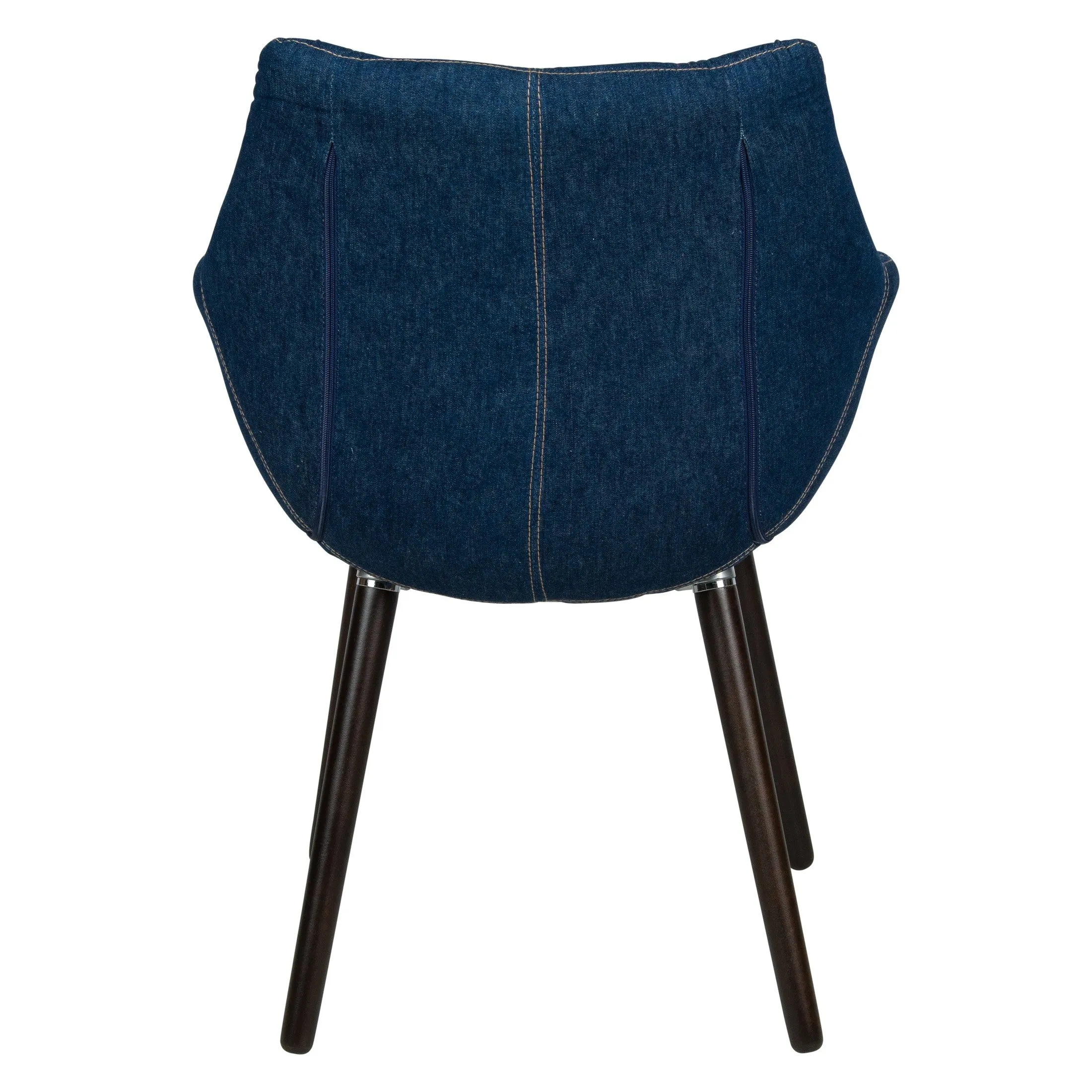 Milburn Tufted Denim Lounge Accent Chair, Set of 4