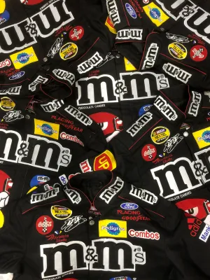 Nascar Rework Style Black m&ms Racing Jackets All Sizes - 15 pcs