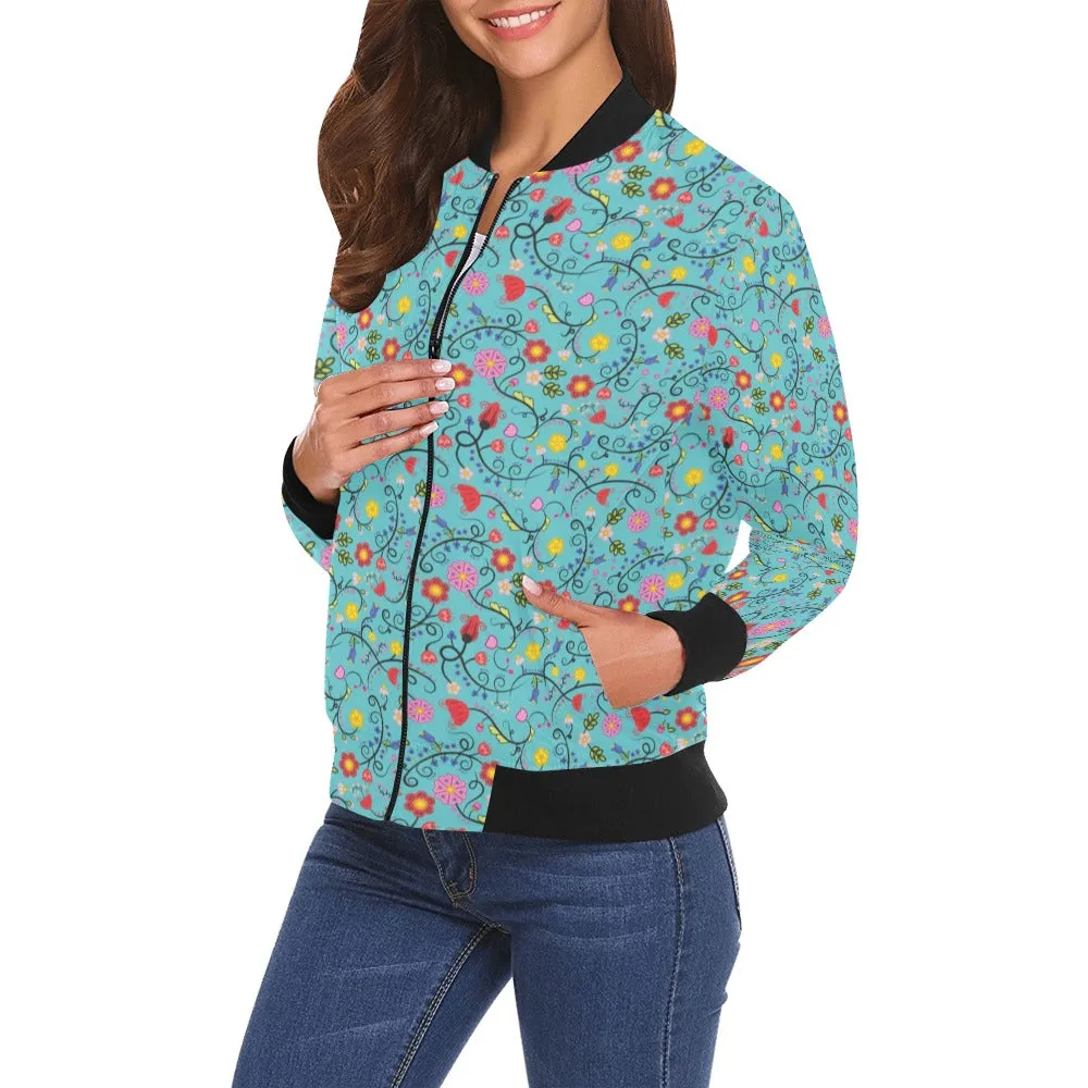 Nipin Blossom Sky Bomber Jacket for Women