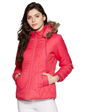 Qube By Fort Collins Women's Parka Coat Jacket Pink L