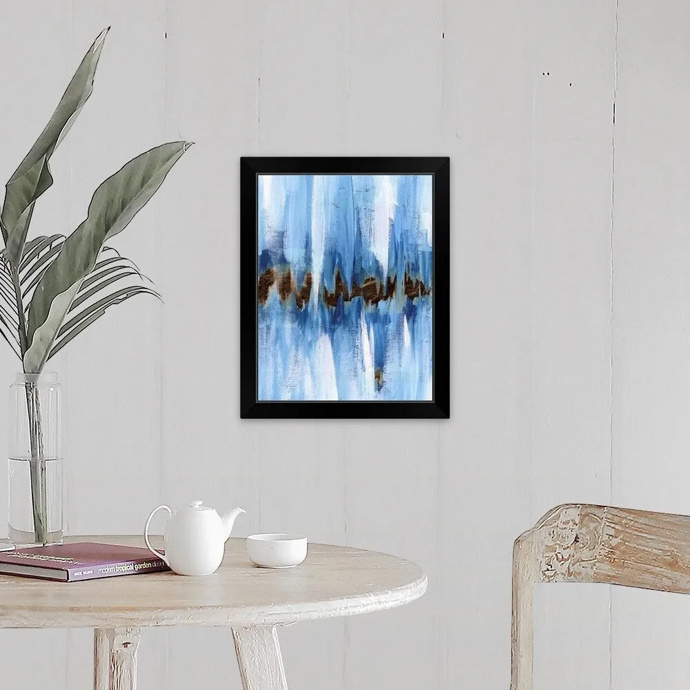 "Abstract Blue I" Black Framed Print