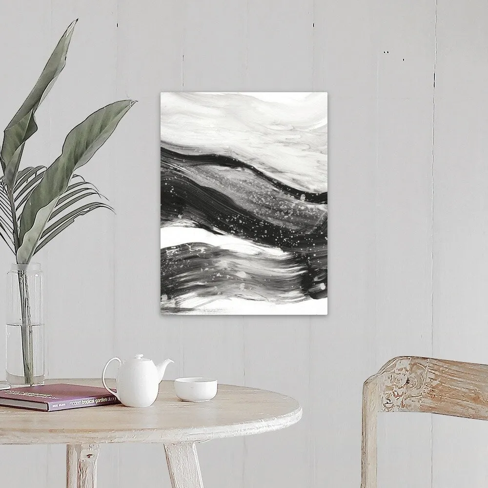 "Black Waves I" Canvas Wall Art