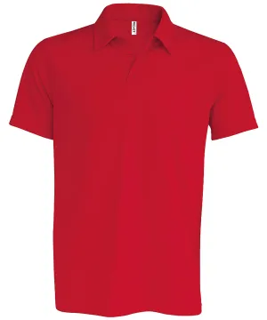 Red - Men's short-sleeved polo shirt