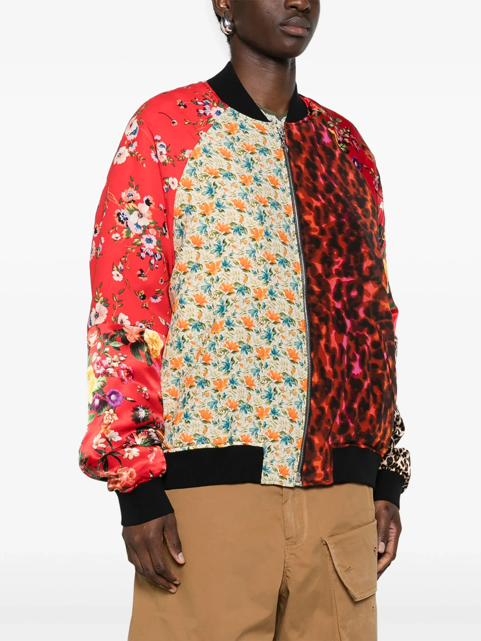 Regenerated Silk Scarves Bomber