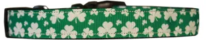 Shamrocks Nylon Dog Collar Xl