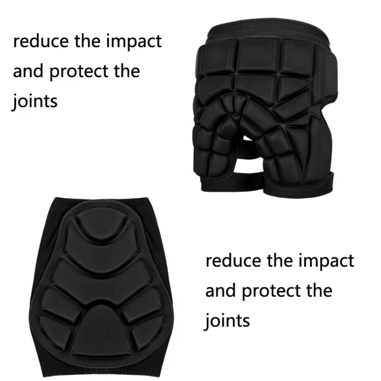 Skating Hip Protector Hockey Pants Ski Sports Protective Gear, Style: Black Hip Protector(L)