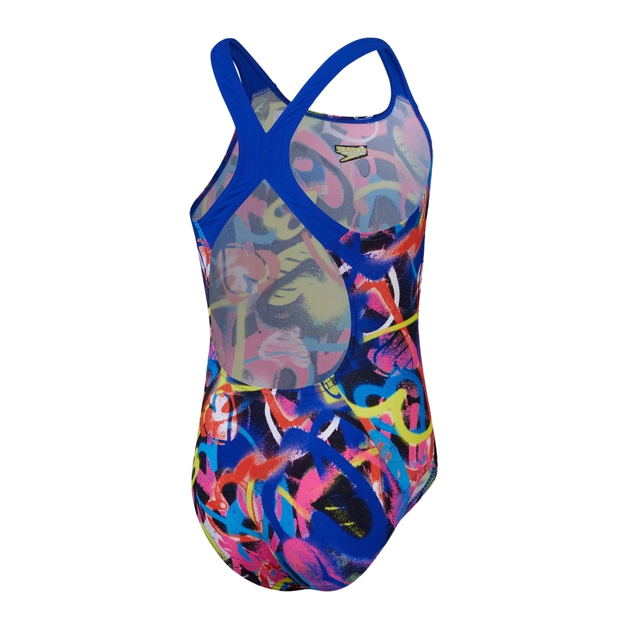 Speedo Girls Digital Allover Powerback Swimsuit