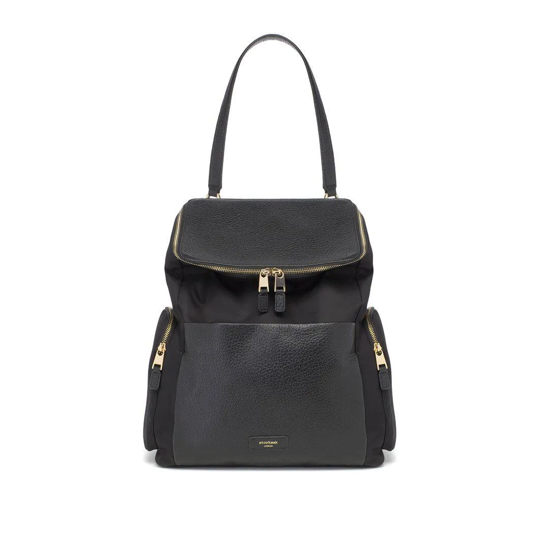 Storksak Alyssa Changing Backpack - Black   Gold