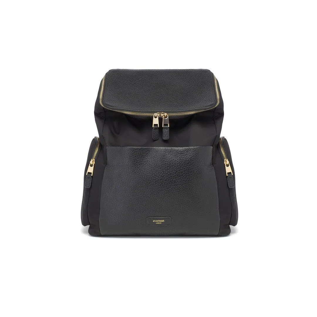 Storksak Alyssa Changing Backpack - Black   Gold