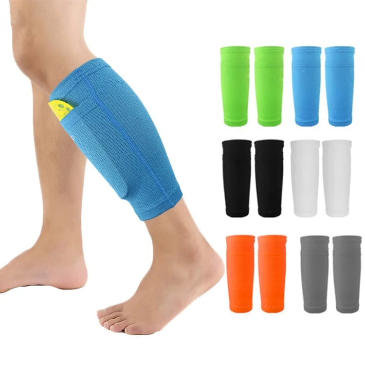 Sweat-Absorbing Breathable Insert Socks Calf Guard Socks Football Protective Gear(Black L)