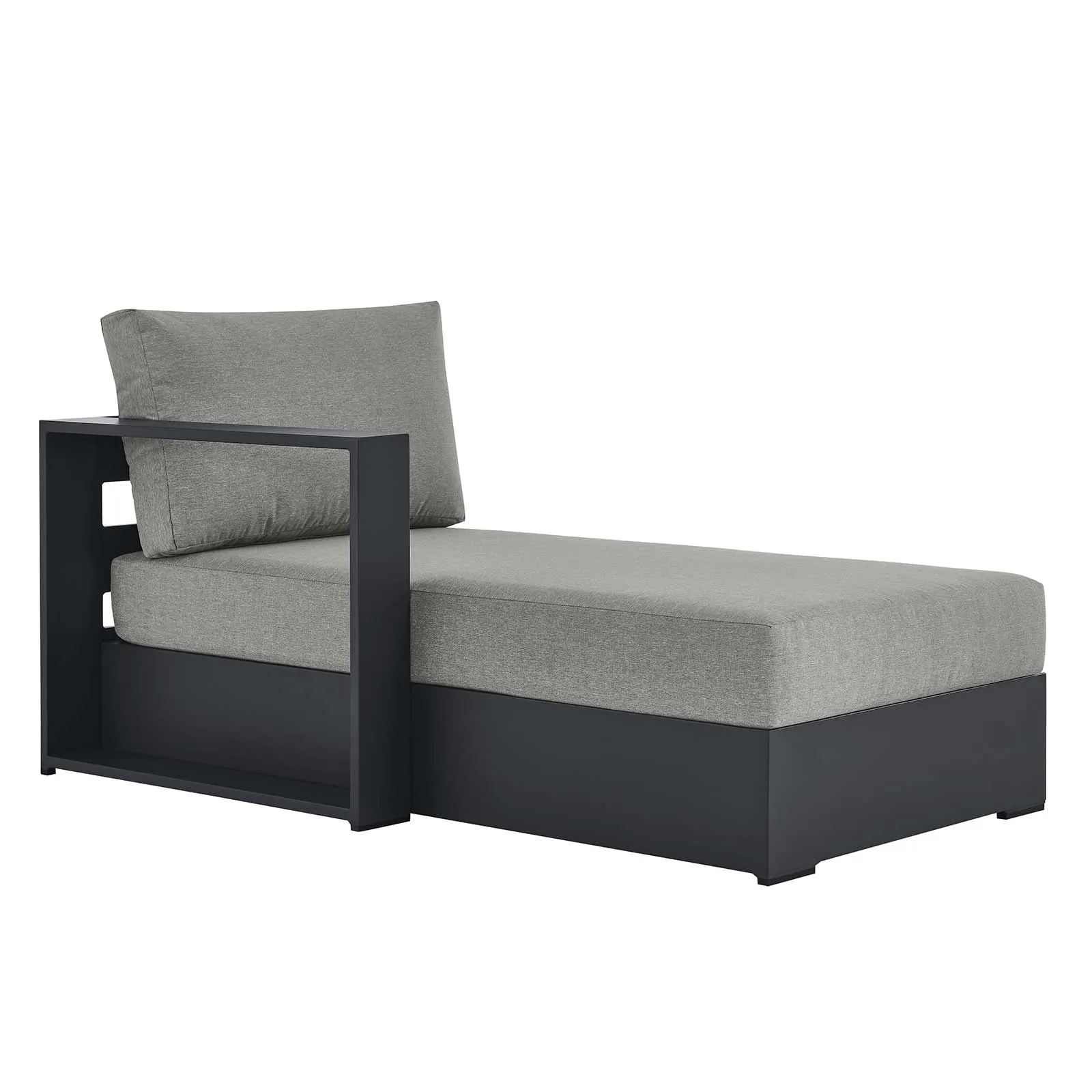 Tahoe Outdoor Patio Powder-Coated Aluminum Modular Left-Facing Chaise Lounge