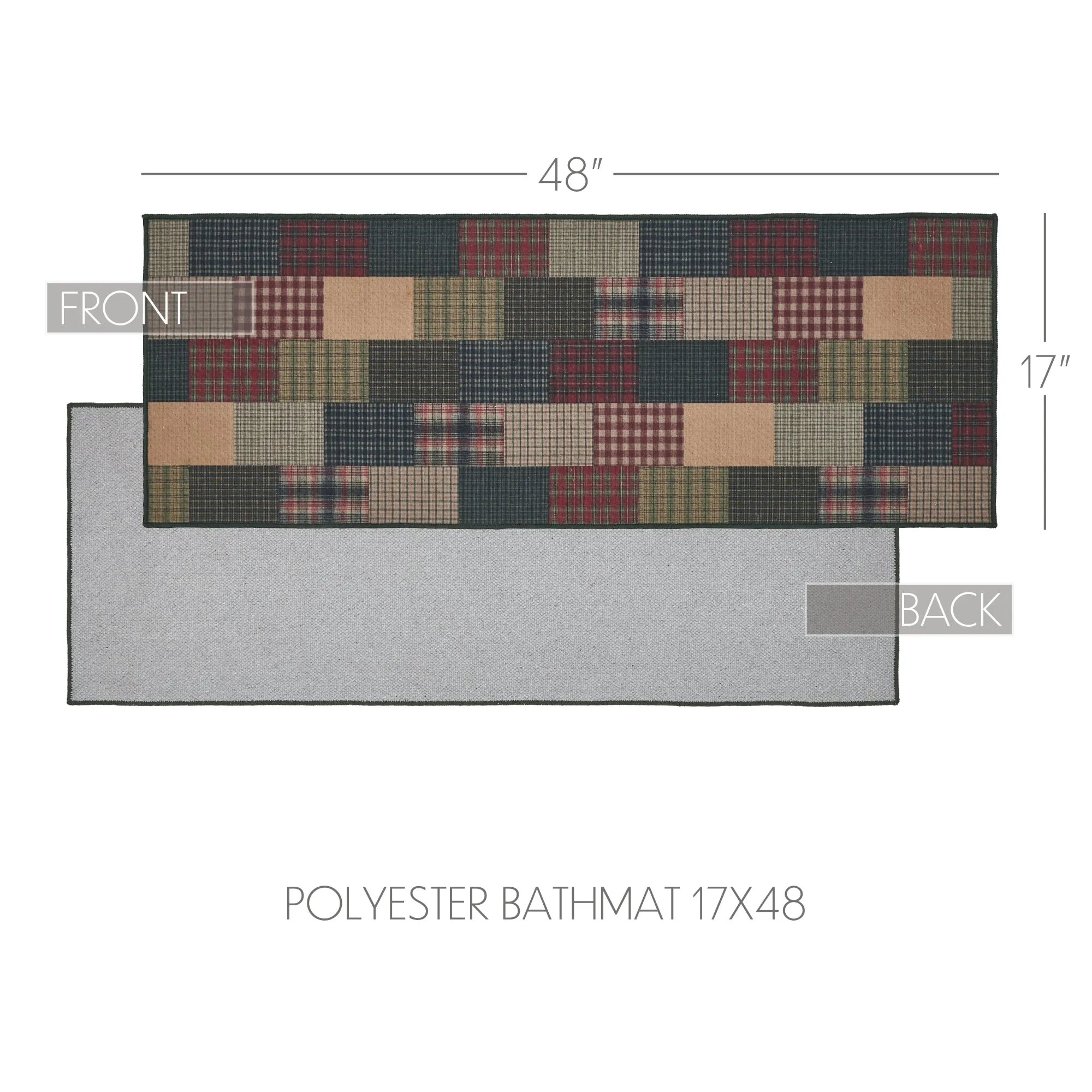 Tea Cabin Polyester Bathmat 17x48