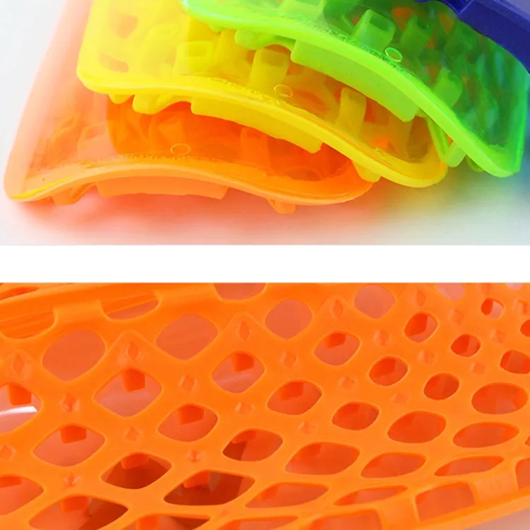 TPR Honeycomb Transparent Leg Protection Plug Board Football Protection Gear(Fluorescent Green L)